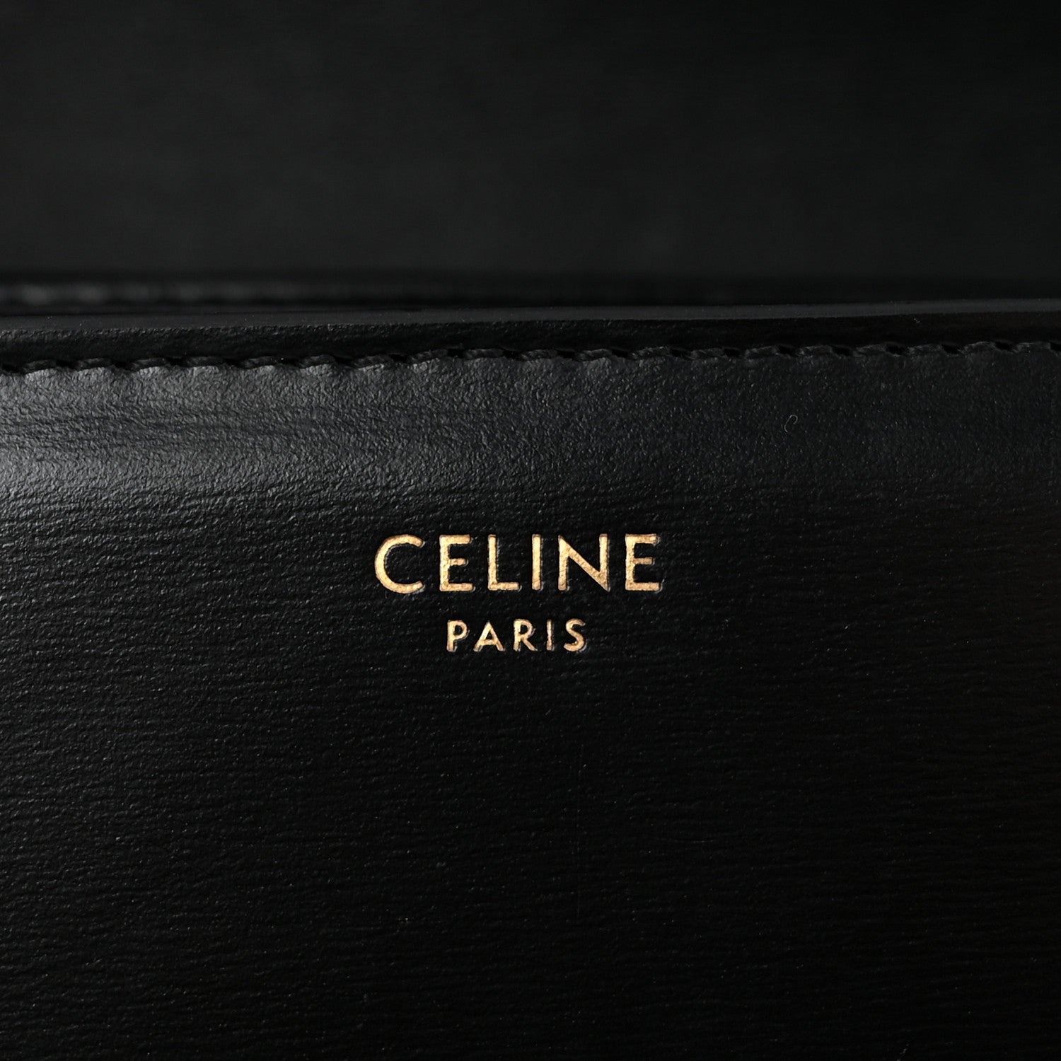 Shiny Calfskin Medium Triomphe Black