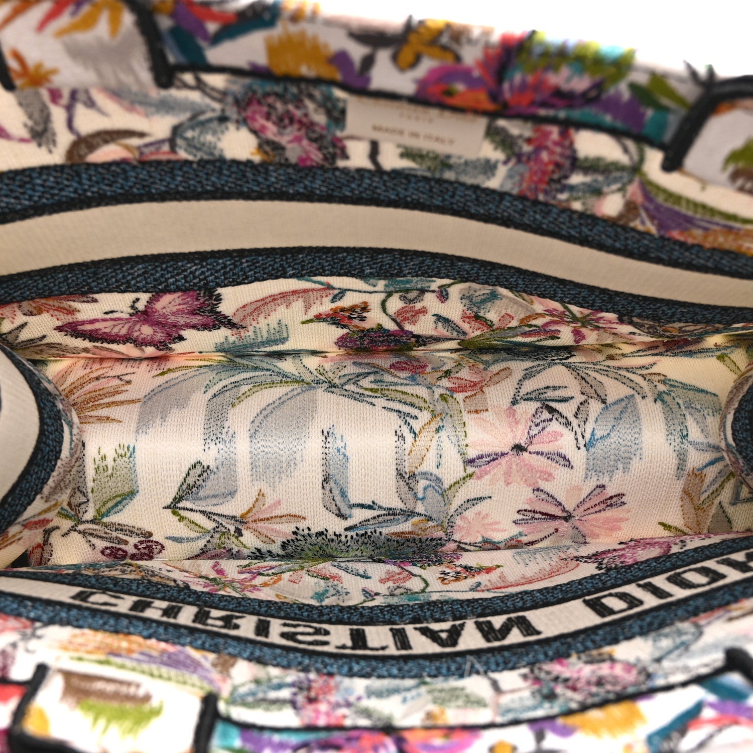 Canvas Embroidered Medium KJouy Fantastica Book Tote Multicolor