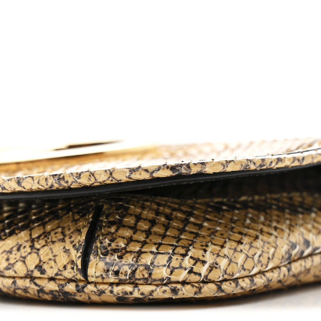 Roxy Snakeskin Blondie Chain Shoulder Flap Bag Roccia