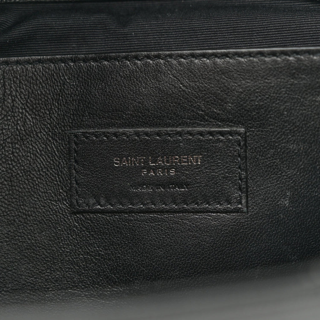 Grain De Poudre Medium West Hollywood Monogram Fold-Over Black