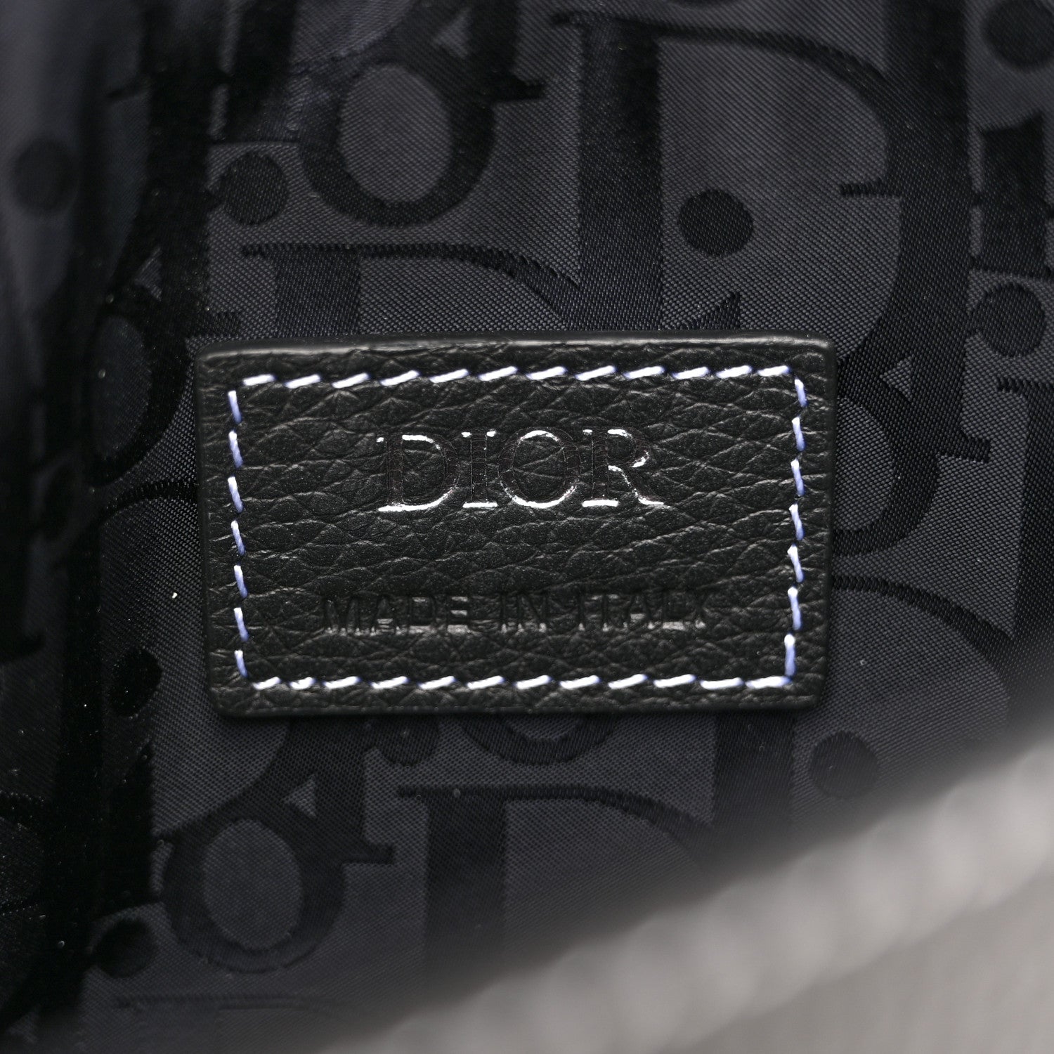 X KAWS Grained Calfskin Saddle Pouch Black