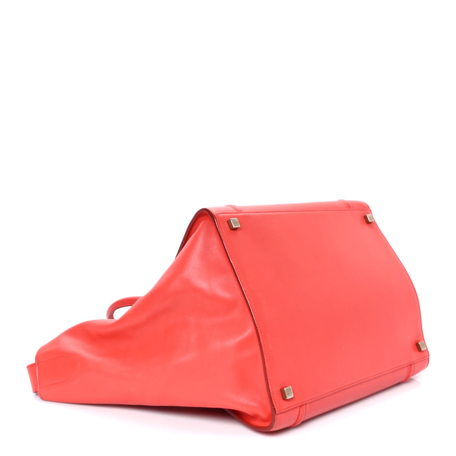 Supple Calfskin Medium Phantom Luggage Vermillion