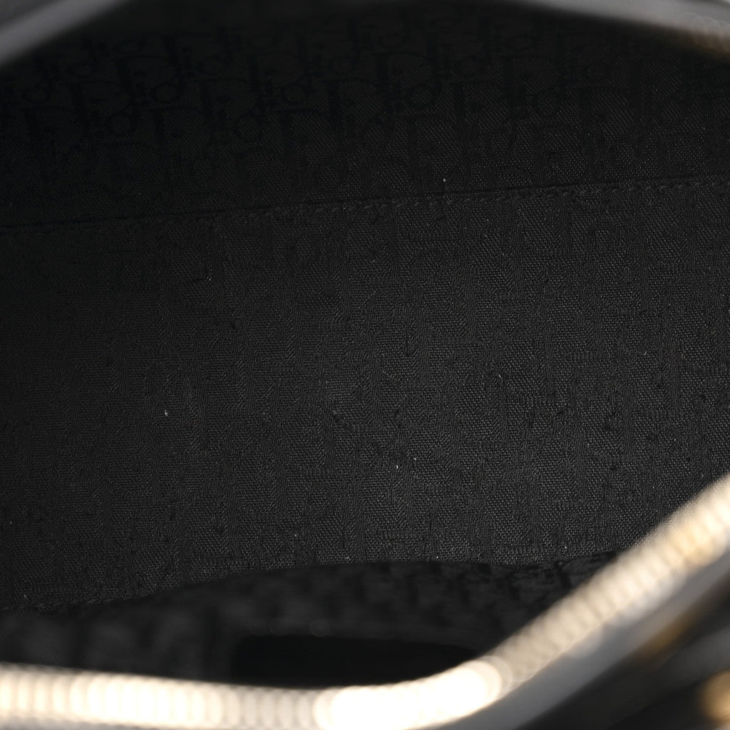 Patent Cannage Large Lady Dior Black