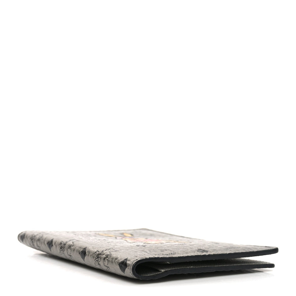 Metallic Visetos Rabbit Passport Holder Silver