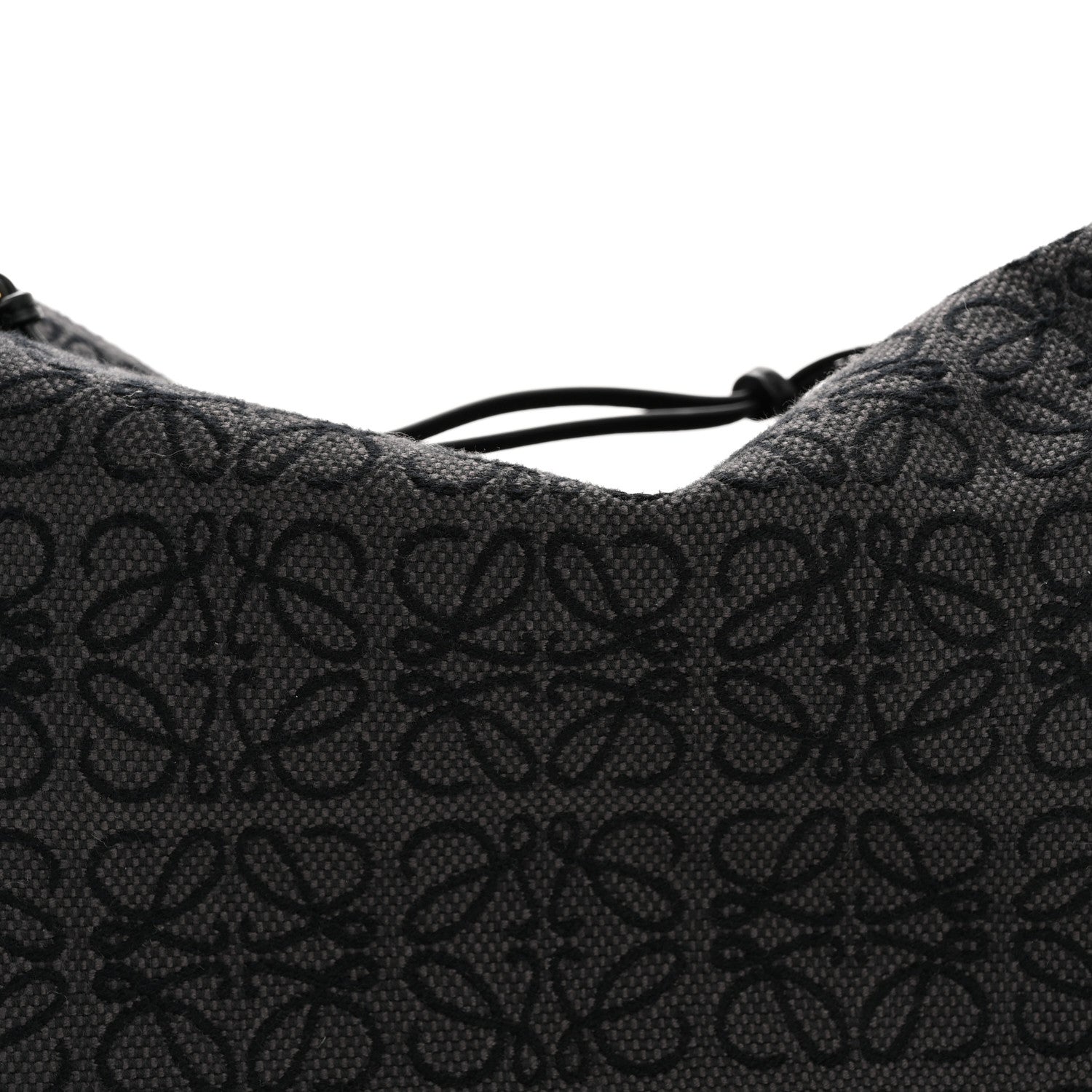 Jacquard Anagram Calfskin Medium Cubi Bag Anthracite Black