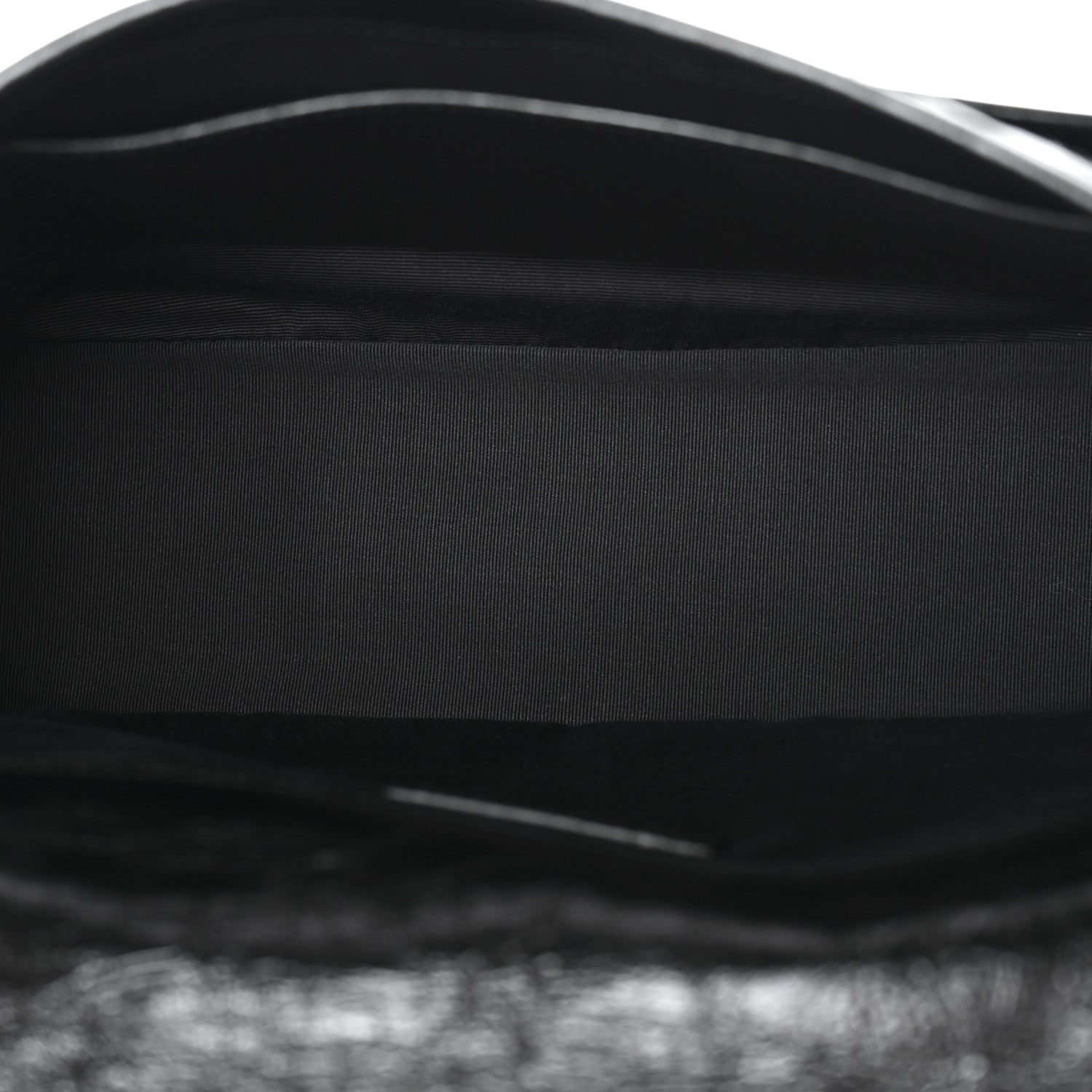 Crinkled Calfskin Matelasse Monogram Medium Niki Chain Satchel Black