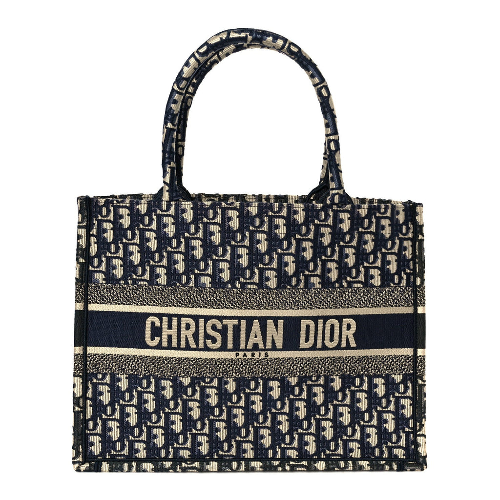 Oblique Medium Book Tote Blue Multicolor