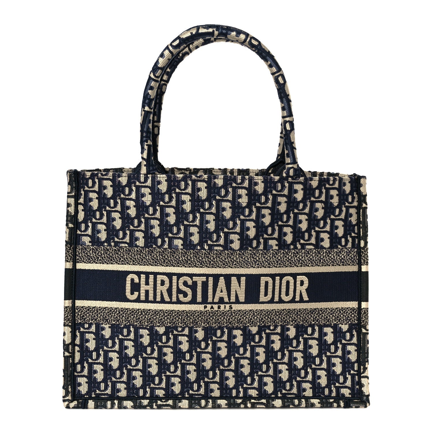 Oblique Medium Book Tote Blue Multicolor