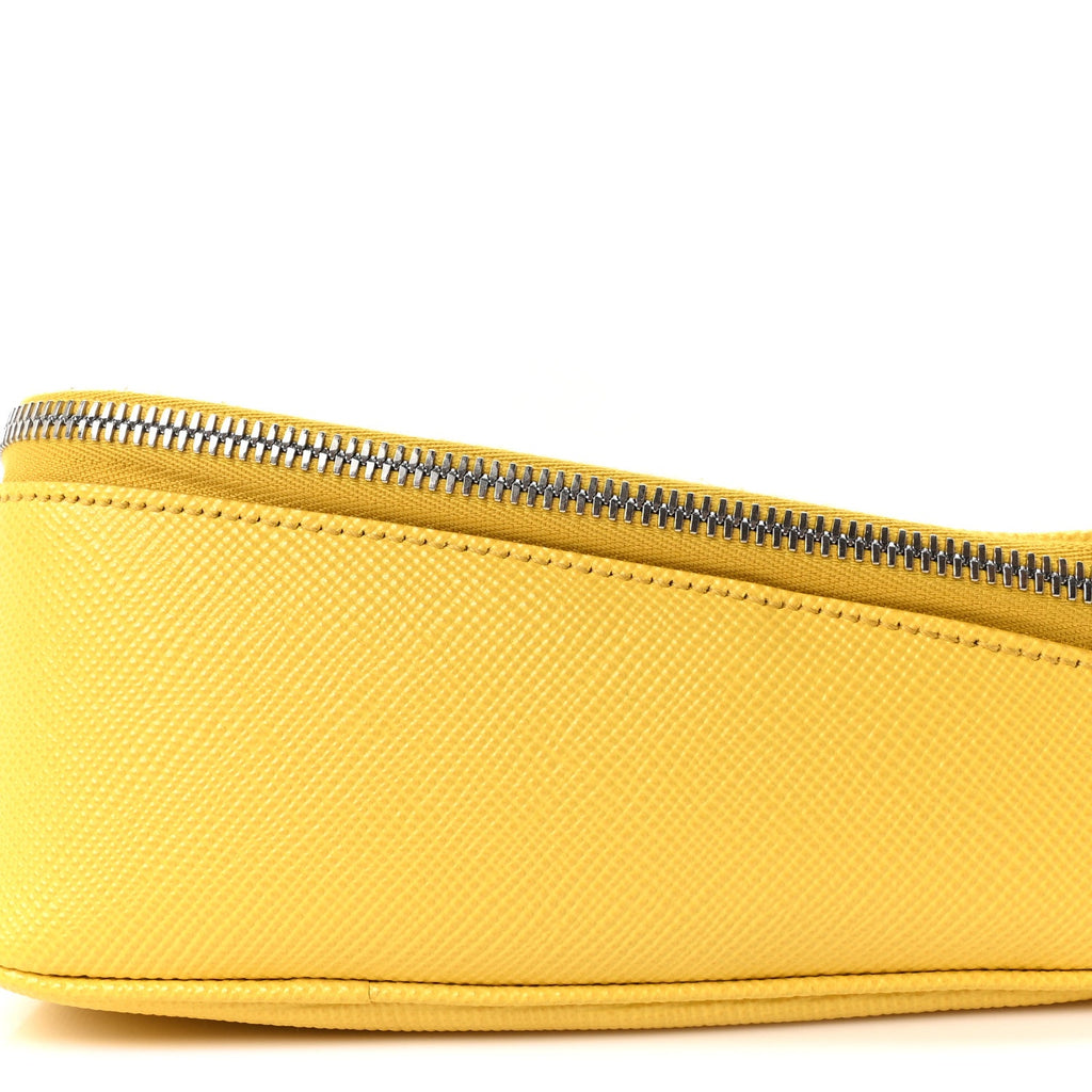 Saffiano Triangle Shoulder Belt Bag Sunny Yellow