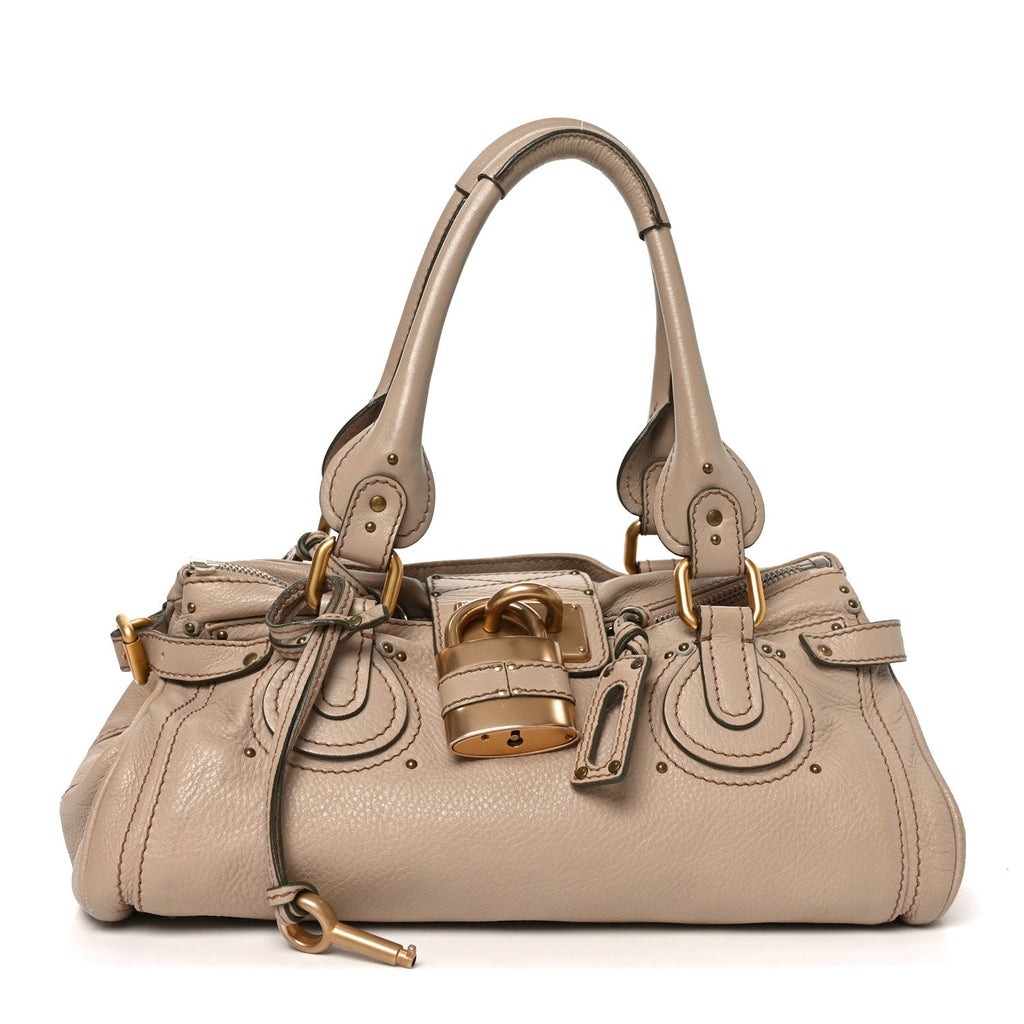 Calfskin Medium Paddington Satchel Beige