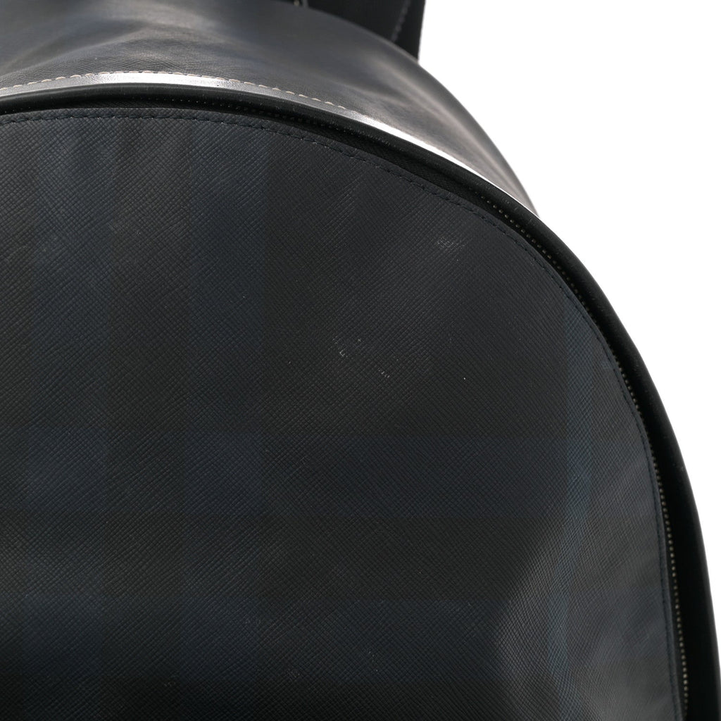 E-Canvas Check Jett Backpack Navy Blue