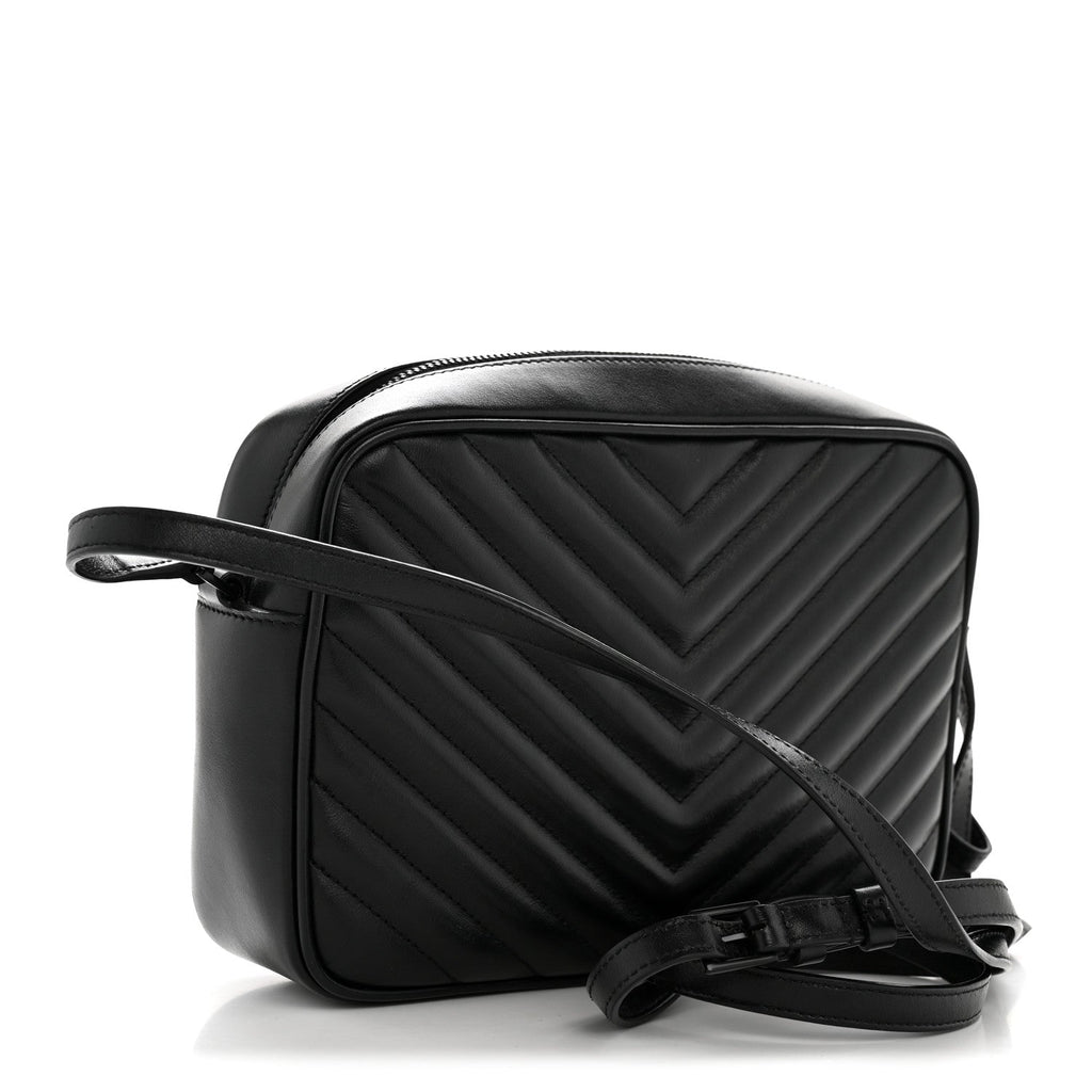Calfskin Matelasse Monogram Monochrome Lou Camera Bag Black