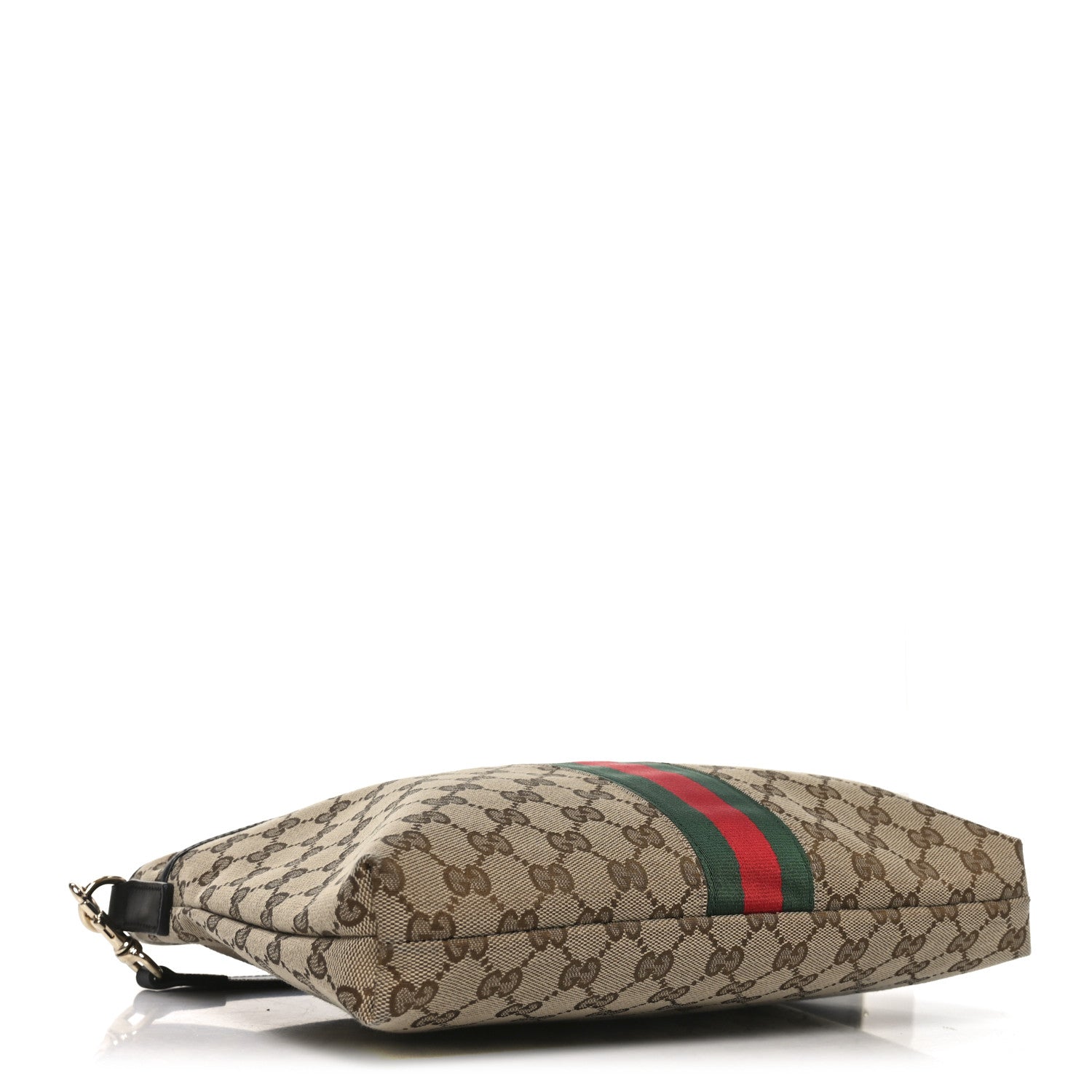 GG Monogram Web Flat Messenger Bag Black