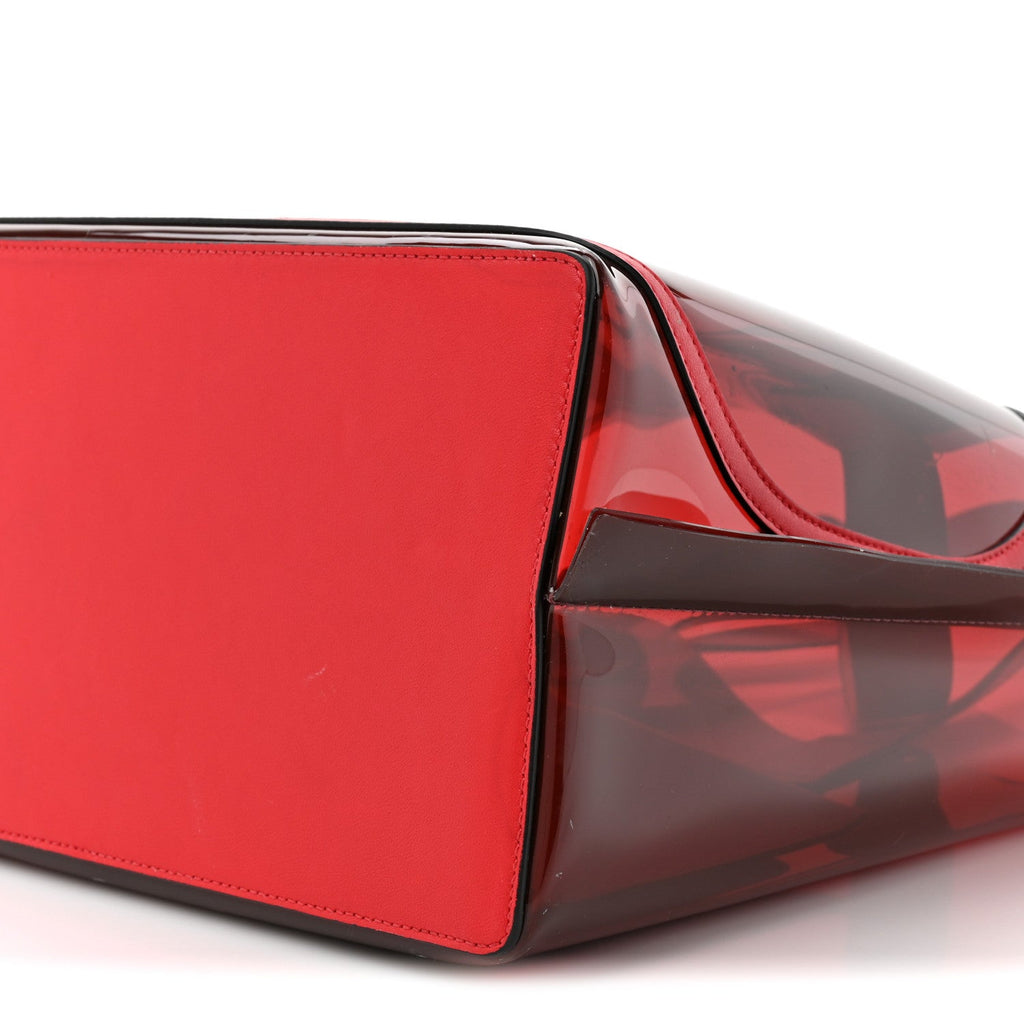 PVC Vlogo Small Escape Tote Red