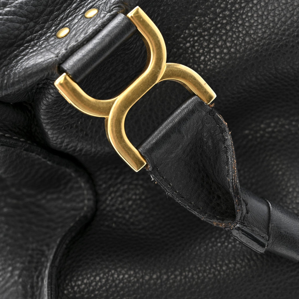 Calfskin Medium Marcie Satchel Black