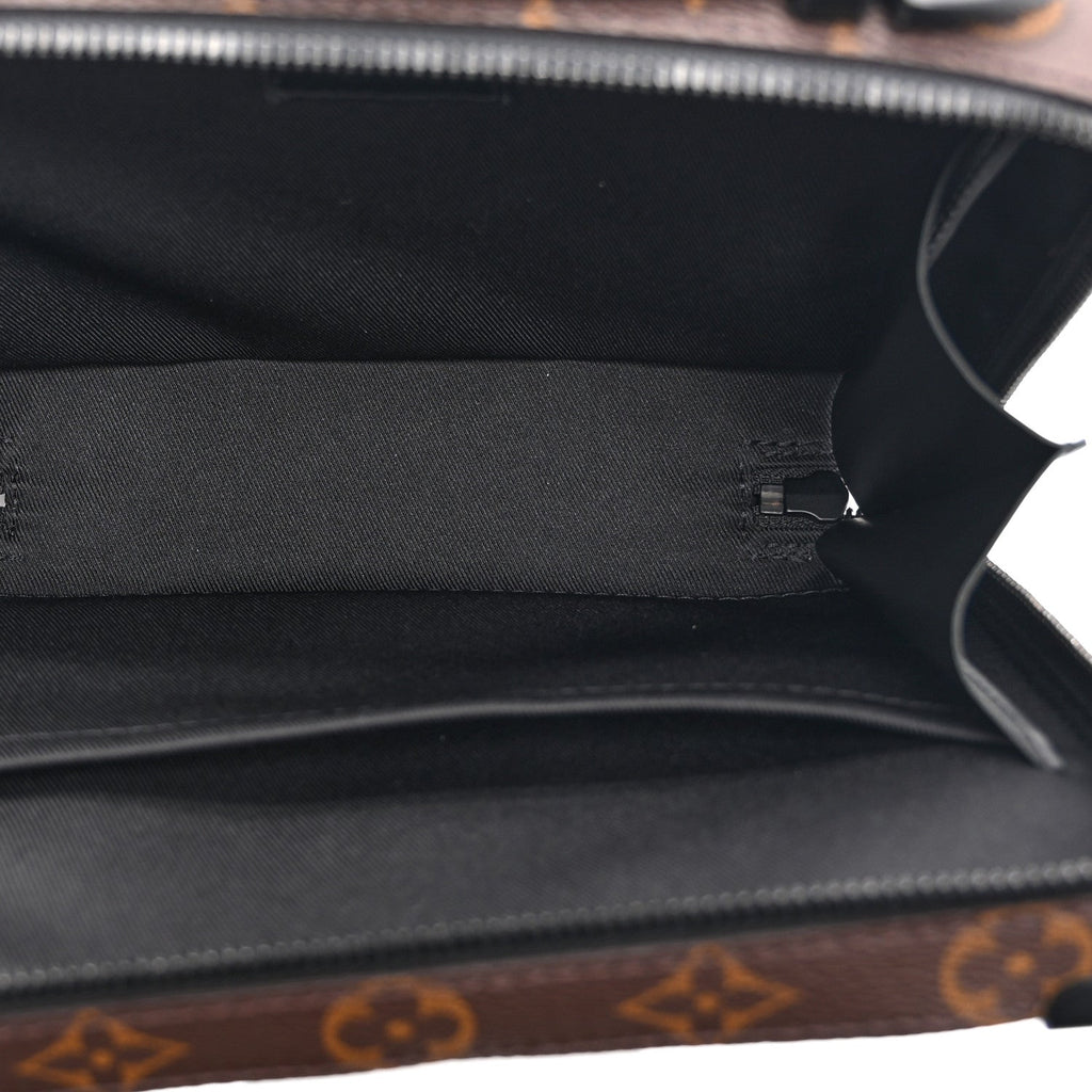 Monogram Macassar Handle Soft Trunk Black