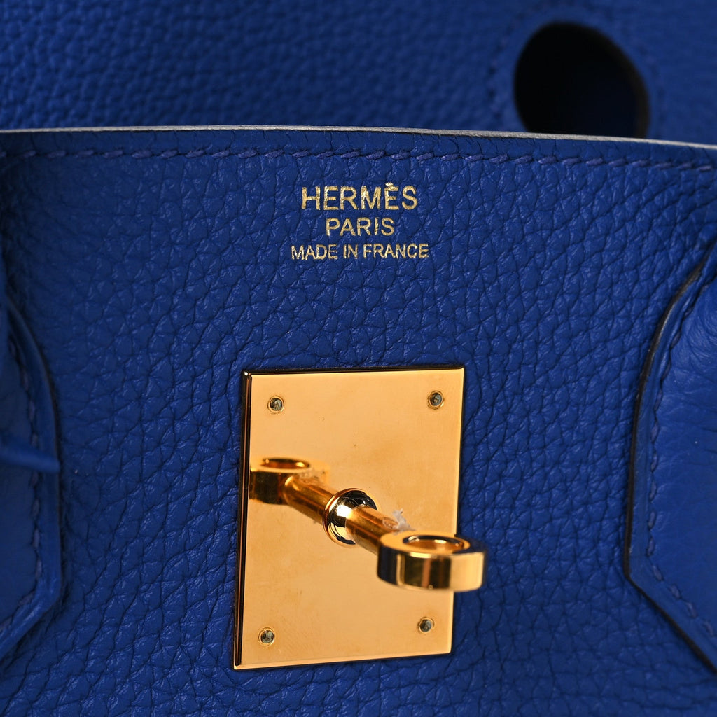 Togo Birkin 30 Bleu Electrique