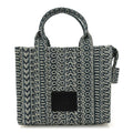 Cotton Washed Monogram Denim Crossbody Tote Bag Sun Faded Denim