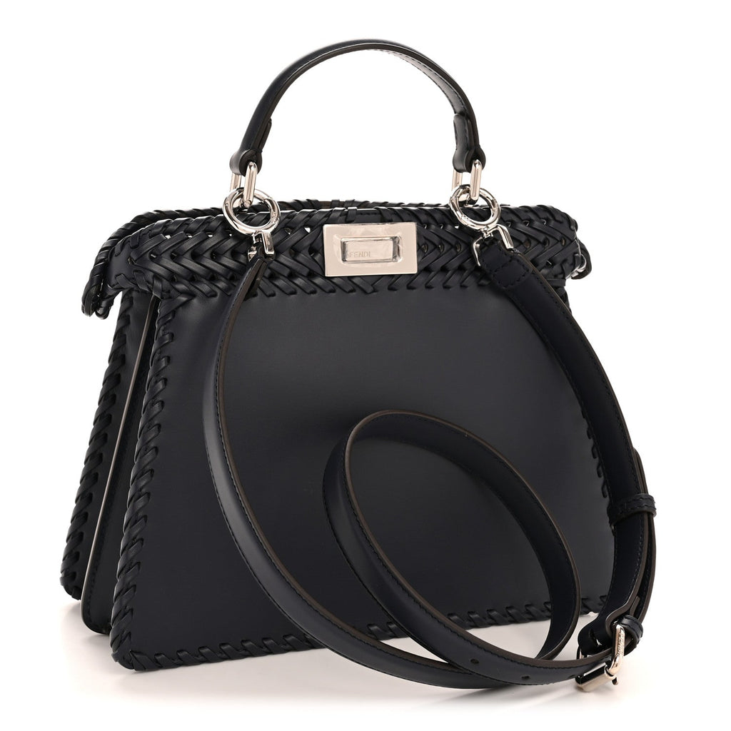 Vitello King Shiny Nappa Intreccio Petite Peekaboo I SEE U Satchel Midnight