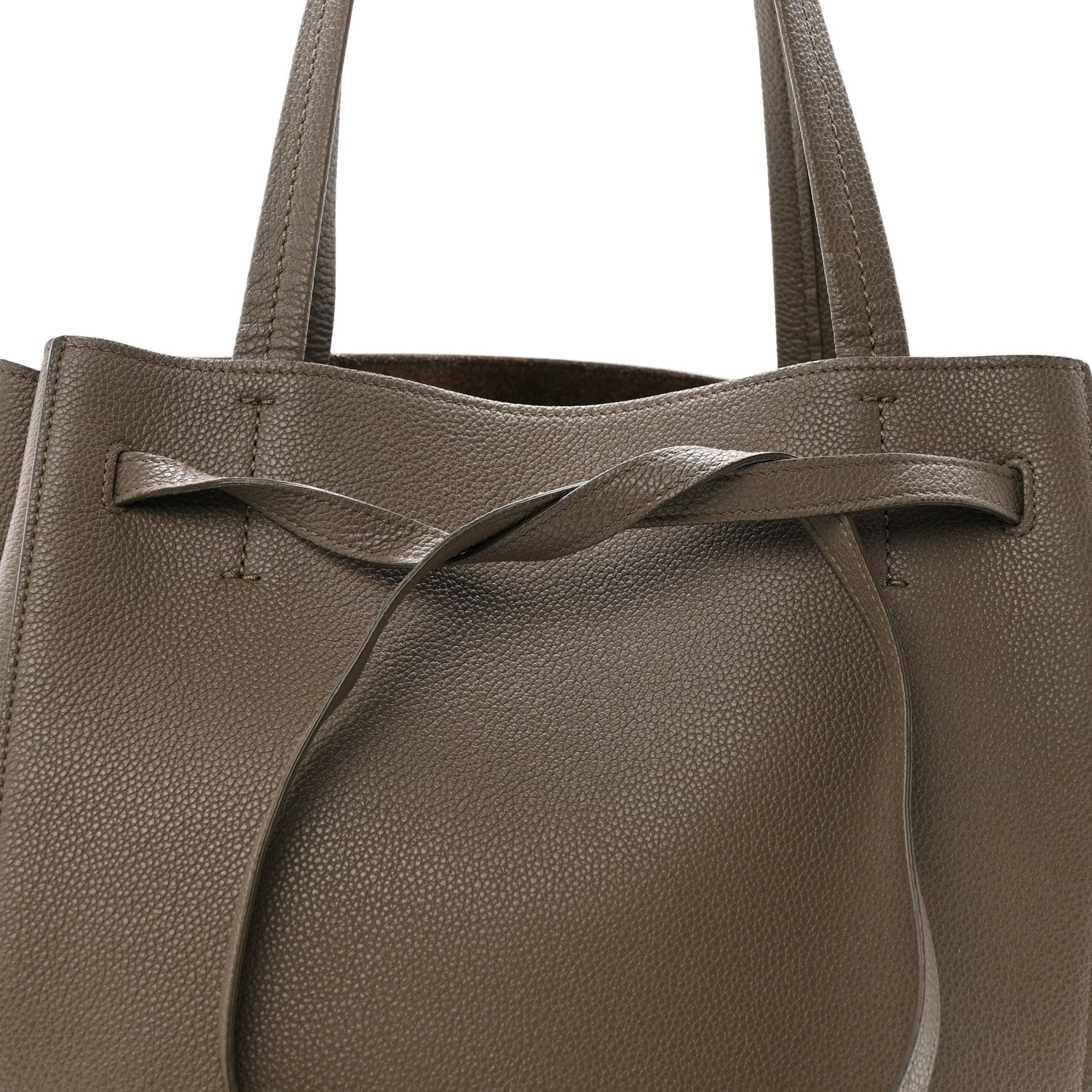 Soft Grained Calfskin Small Belt Cabas Phantom Taupe