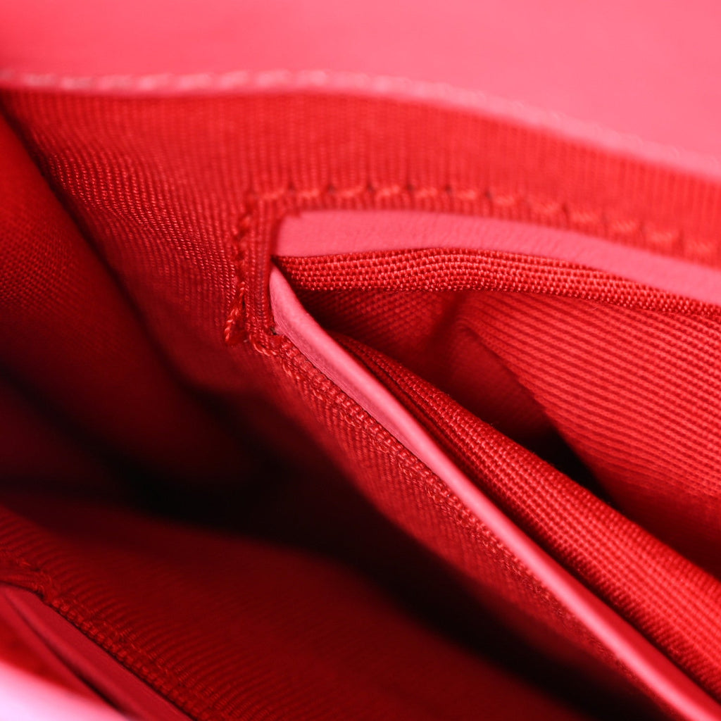 Grained Calfskin Passage Messenger Pink