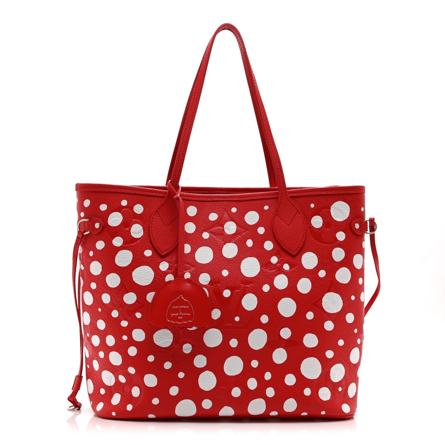 LV X YK Empreinte Infinity Dots Neverfull MM Rouge White