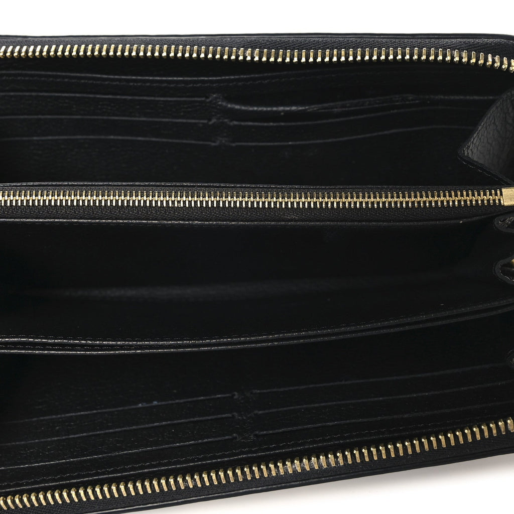Empreinte Monogram Giant Zippy Wallet Black Beige