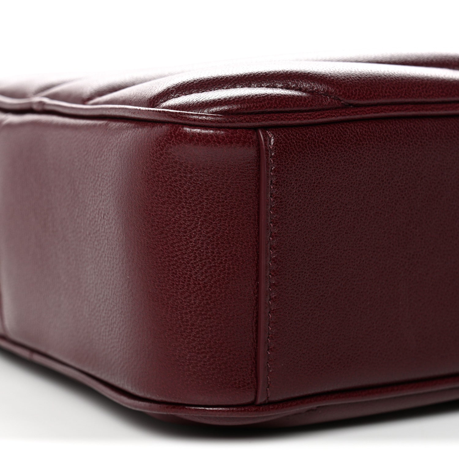 Lambskin Chevron Quilted Medium Loulou Camera Bag  Rouge Cabernet