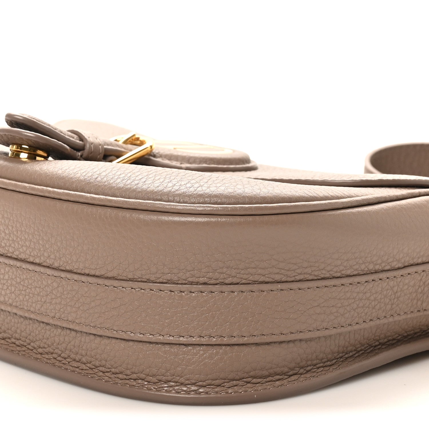 Grained Calfskin Medium Bobby Flap Warm Taupe