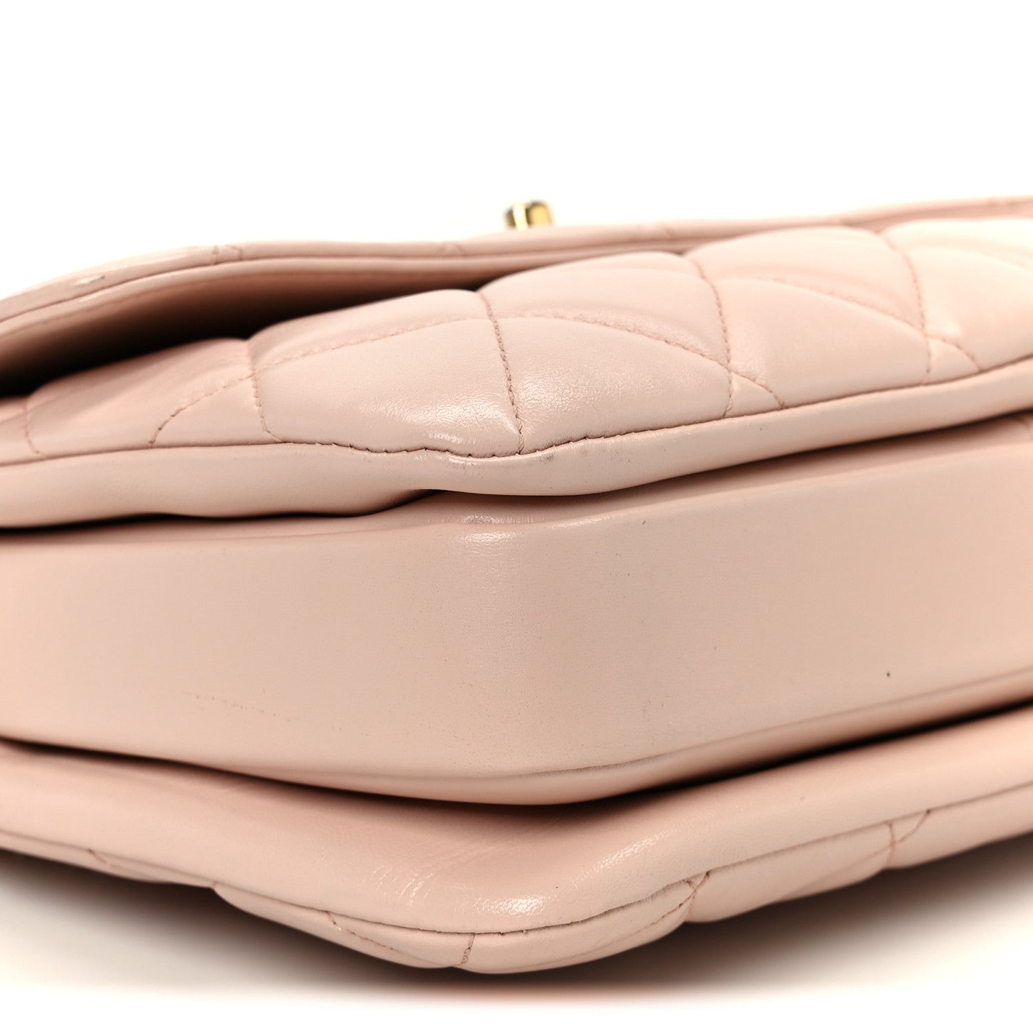 Lambskin Quilted Small Trendy CC Flap Dual Handle Bag Light Pink