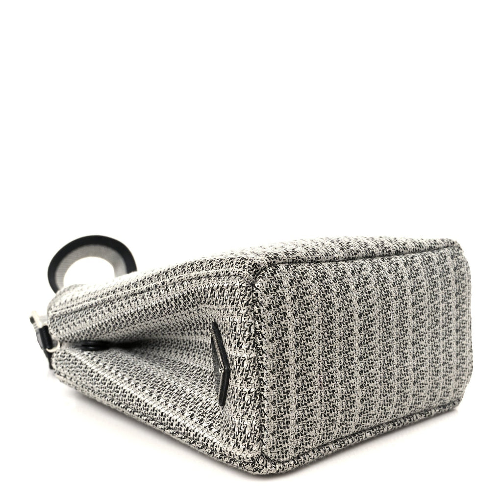 Jacquard Logo Ricamo Embroidered Small Tote Black Talco