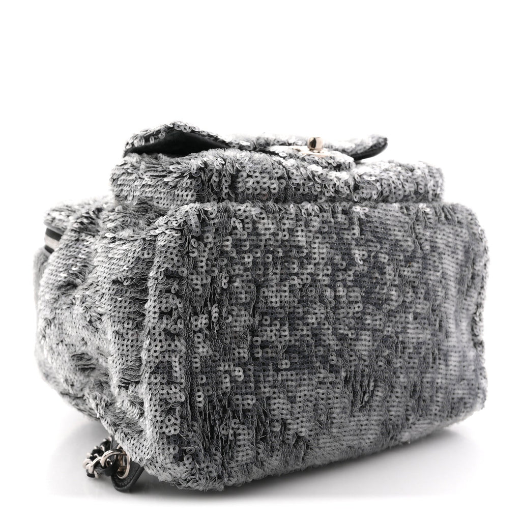 Sequin Waterfall Backpack Grey