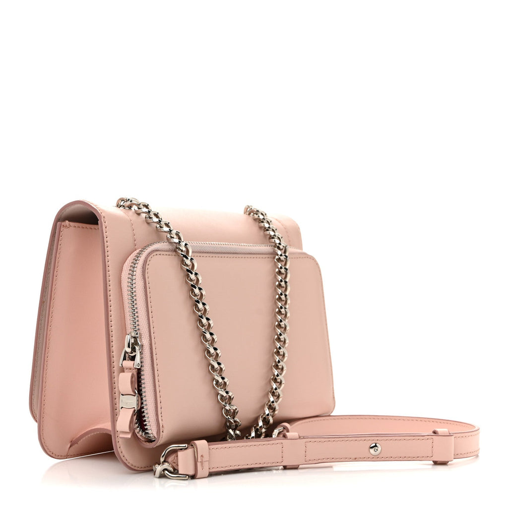 Smooth Calfskin Vara Bow Chain Flap Crossbody Bon Bon