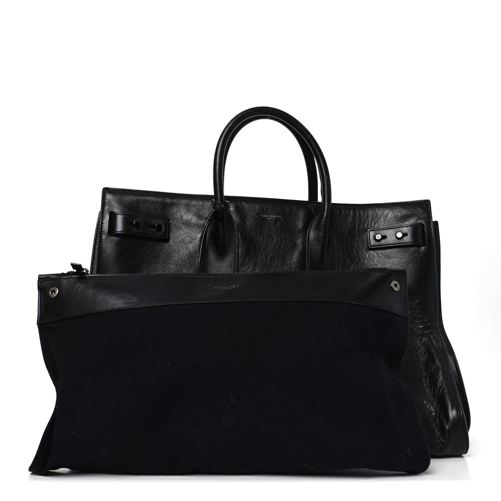 Textured Patent Large Souple Sac De Jour Black