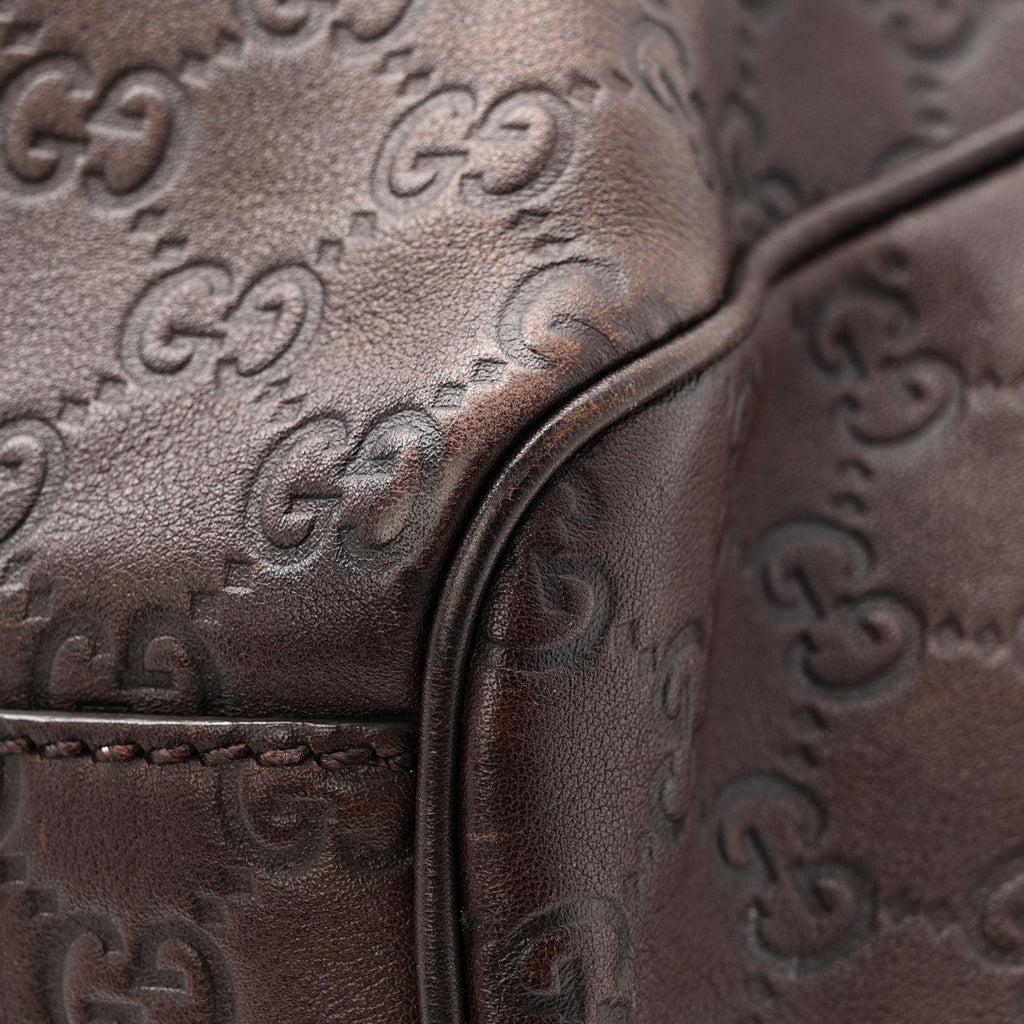 Guccissima Medium Sukey Tote Chocolate