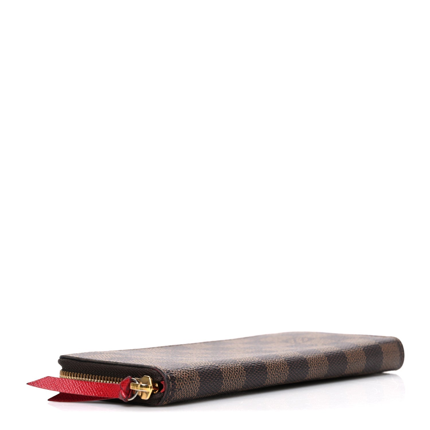 Damier Ebene Clemence Wallet Cherry