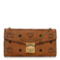 Visetos Studded Patricia Wallet On Chain Cognac
