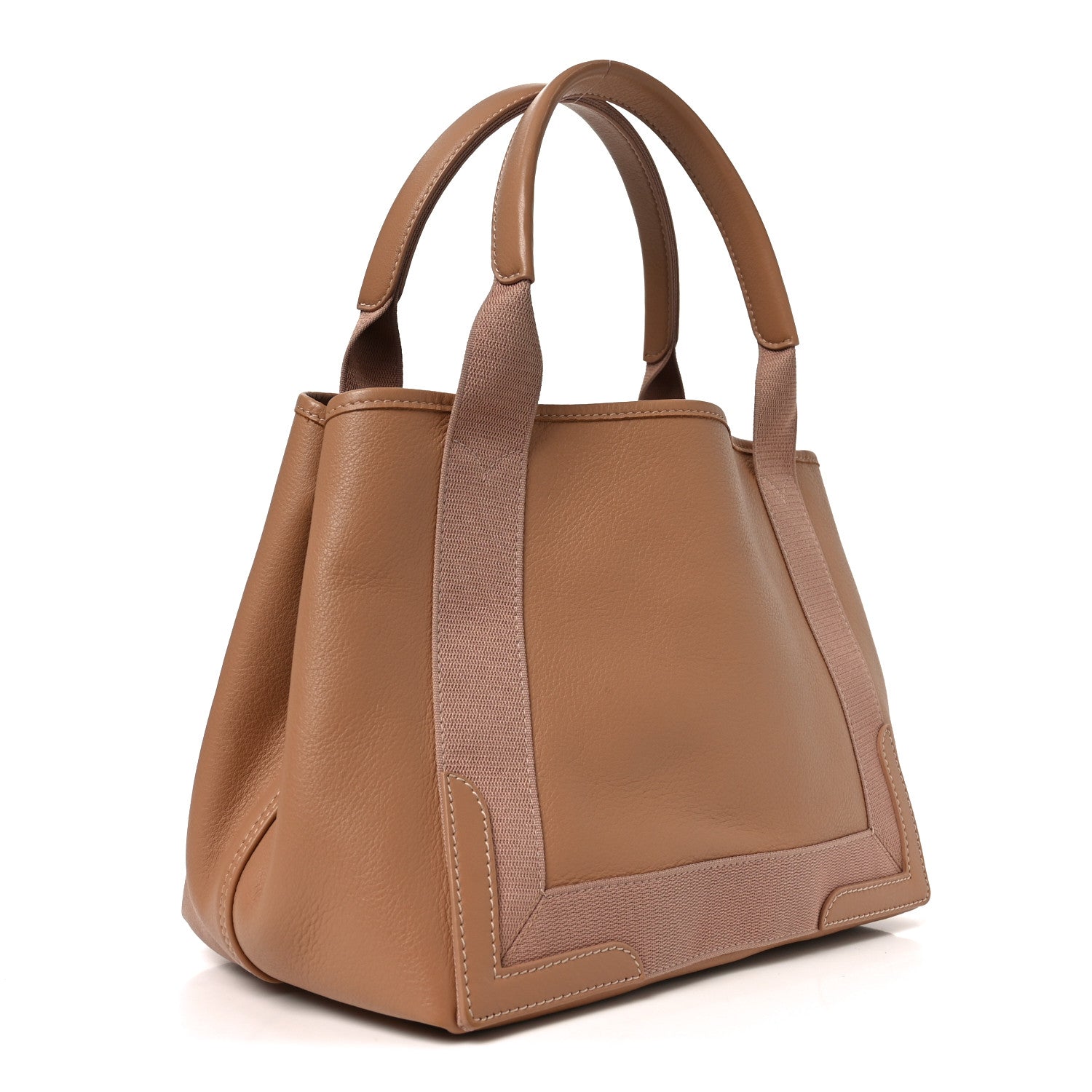 Nappa S Navy Cabas Beige Latte