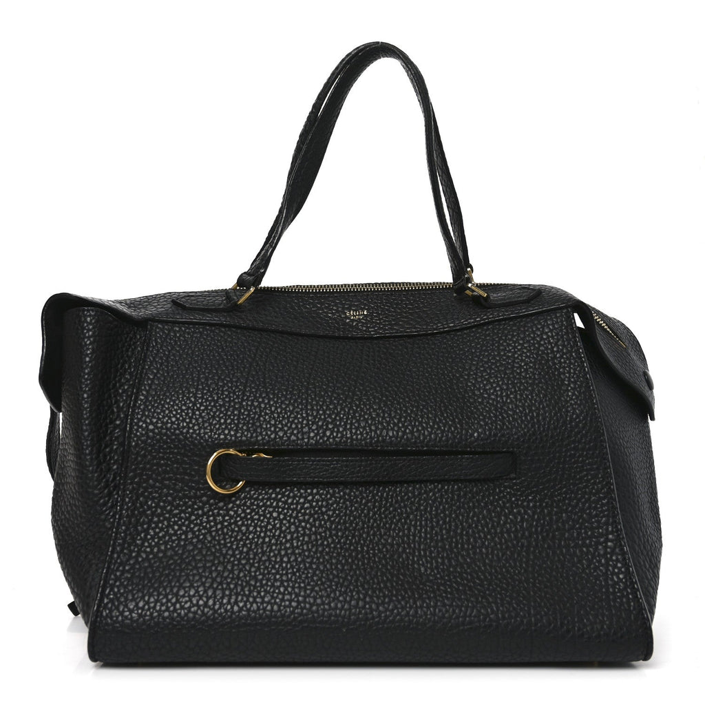 Bullhide Calfskin Medium Ring Bag Black