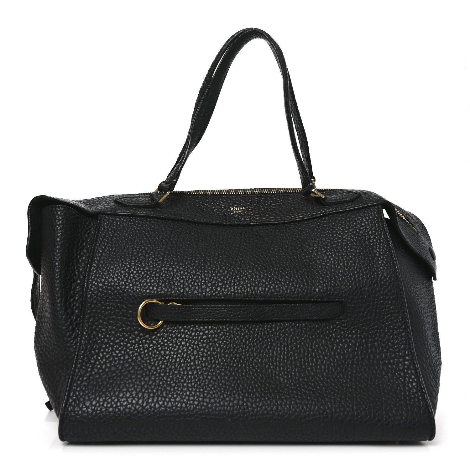 Bullhide Calfskin Medium Ring Bag Black