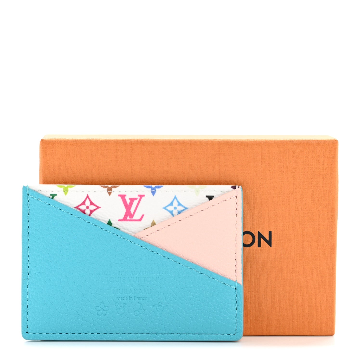 LV X TM Monogram Multicolor Criss-Cross  Holder Kabira Blue Rose