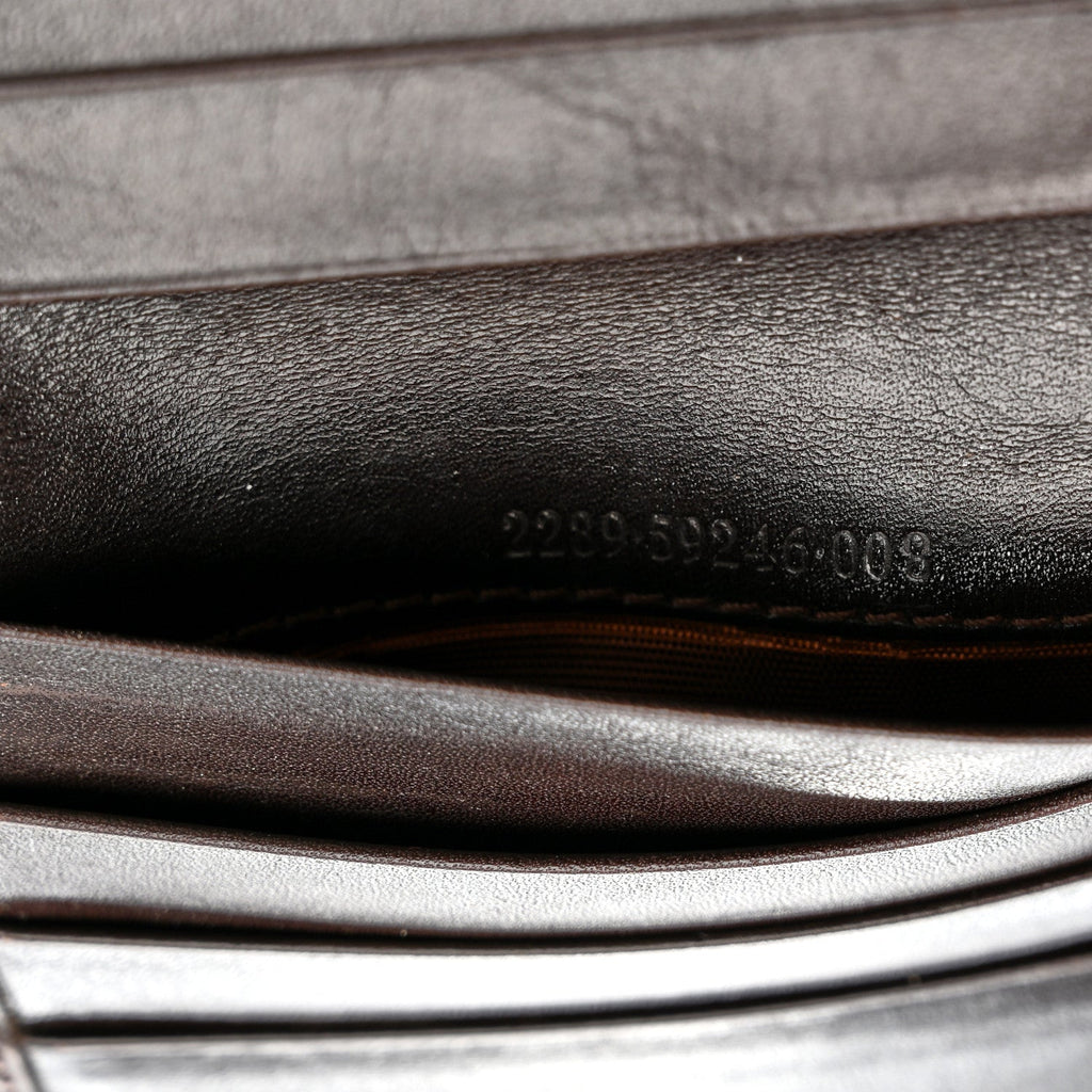 Zucca Calfskin Compact Wallet Tobacco