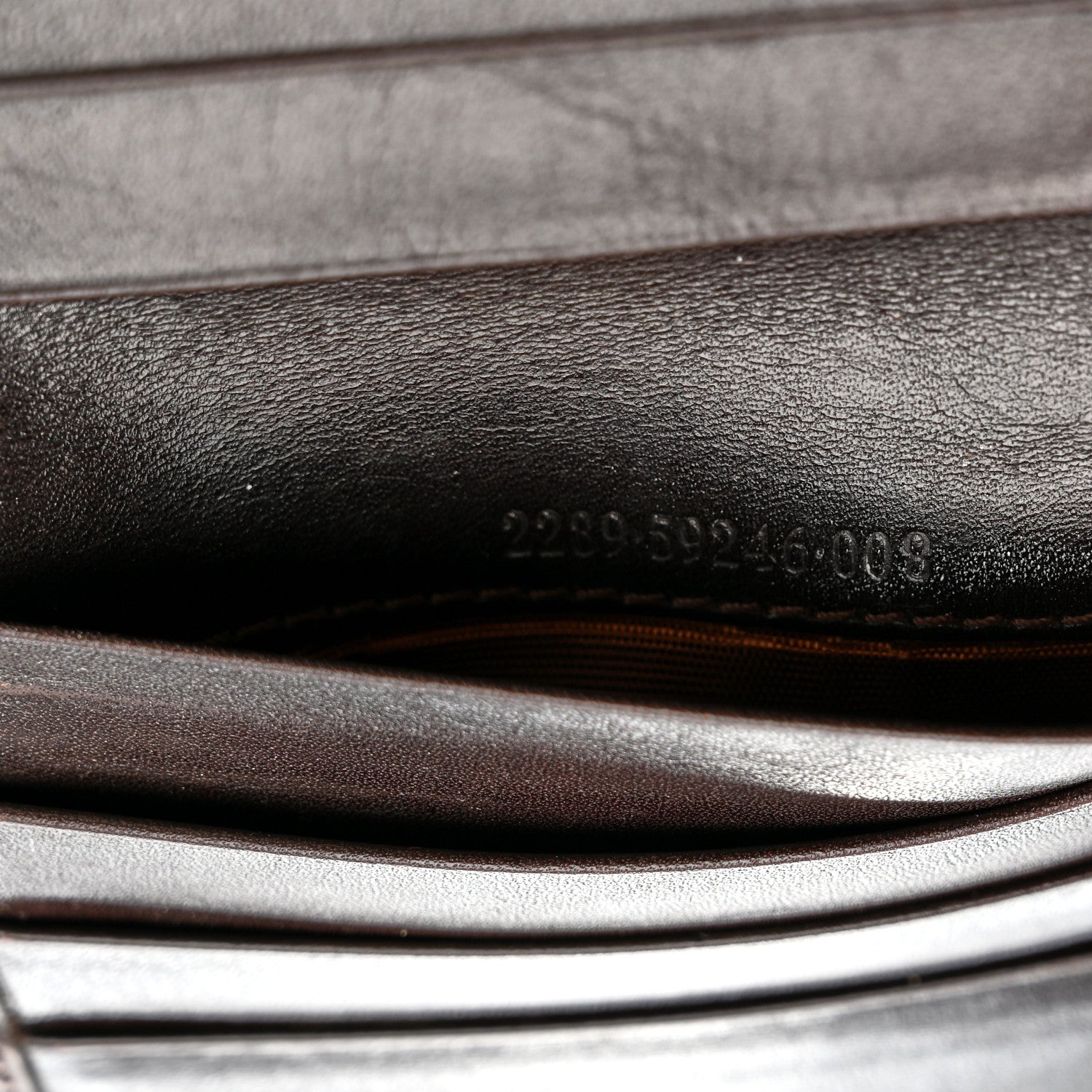 Zucca Calfskin Compact Wallet Tobacco