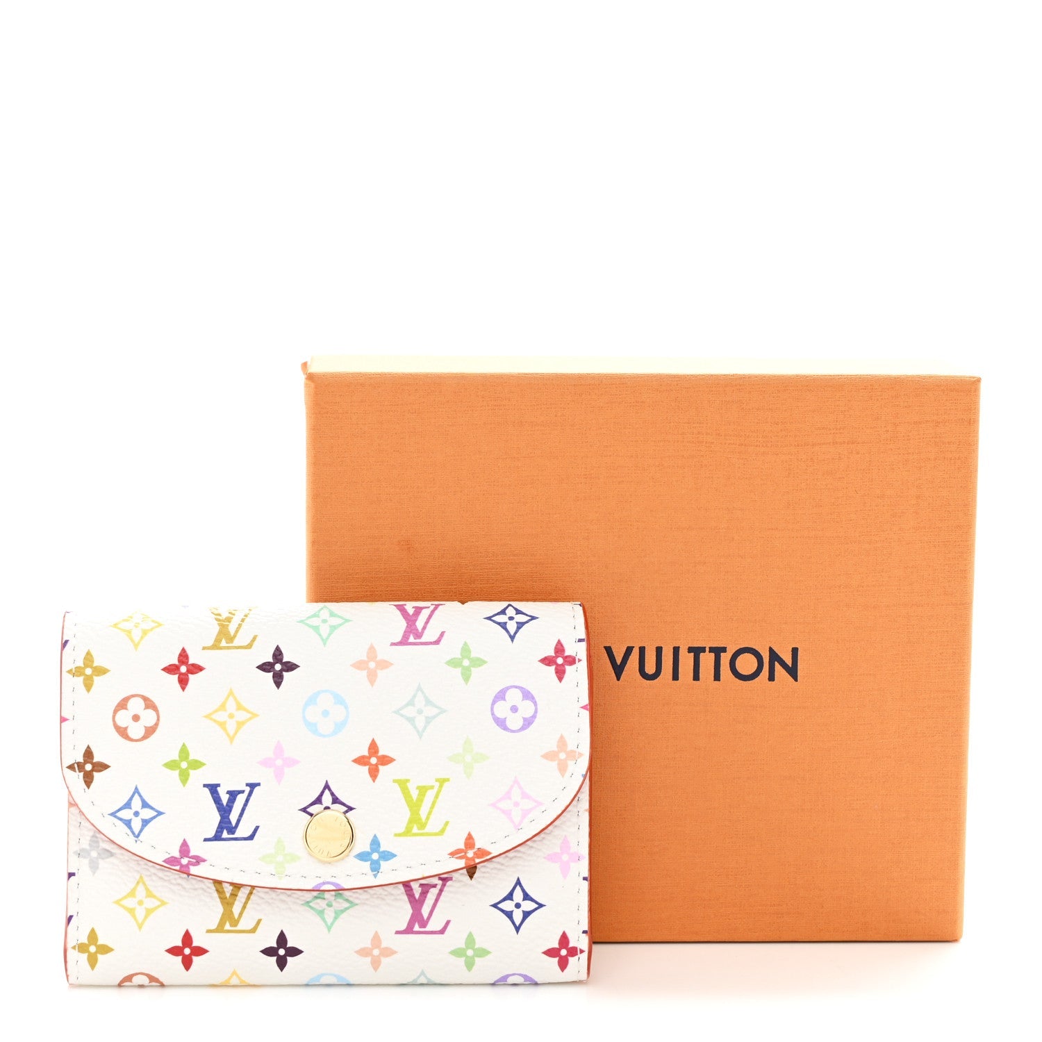 LV X TM Monogram Multicolor Rosalie Coin Purse White Kawaii Pink