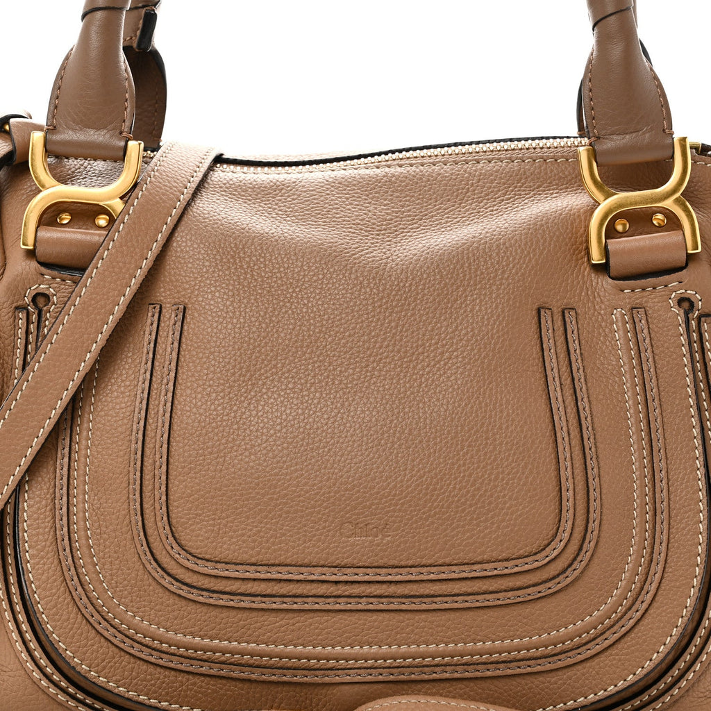 Calfskin Medium Marcie Satchel Nut