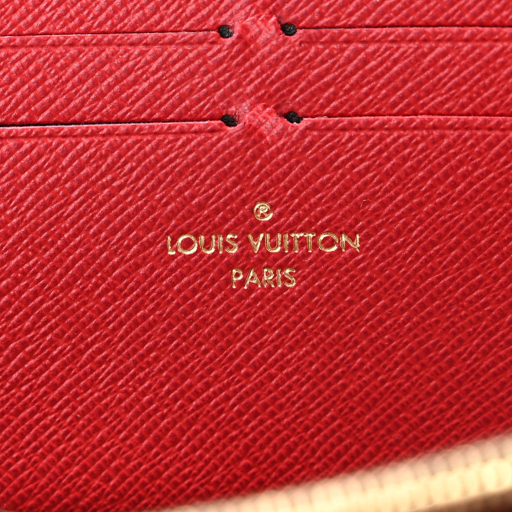 Damier Ebene Clemence Wallet Cherry
