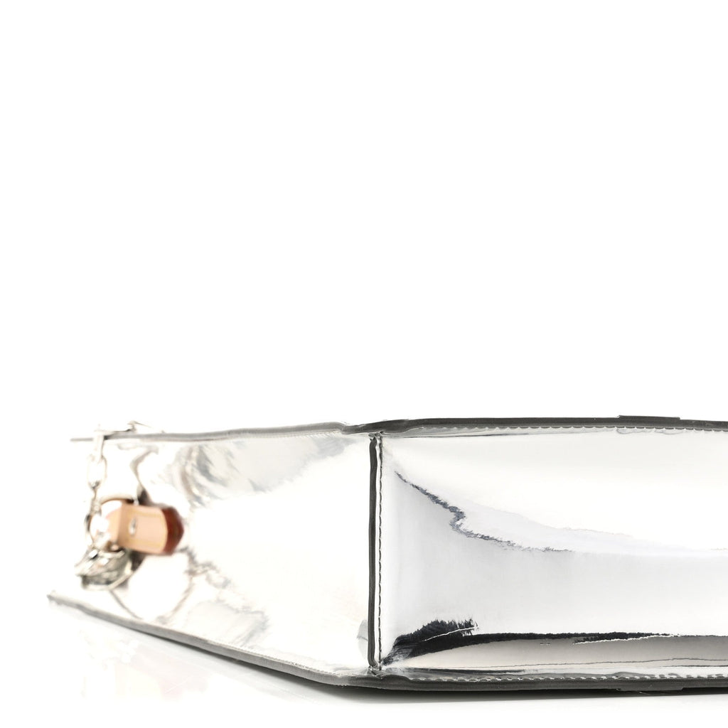Monogram Mirror Sac Plat NM Silver