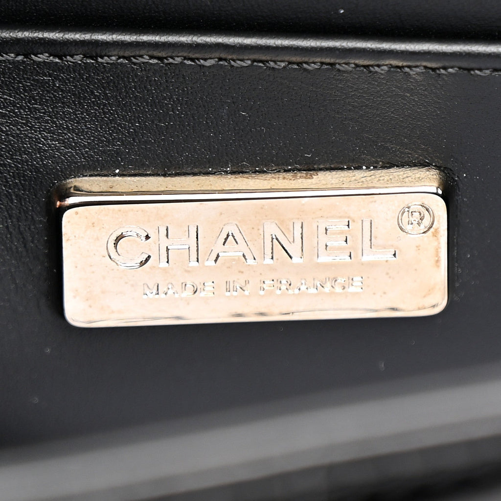 Shiny Alligator Mini Rectangular Flap Black