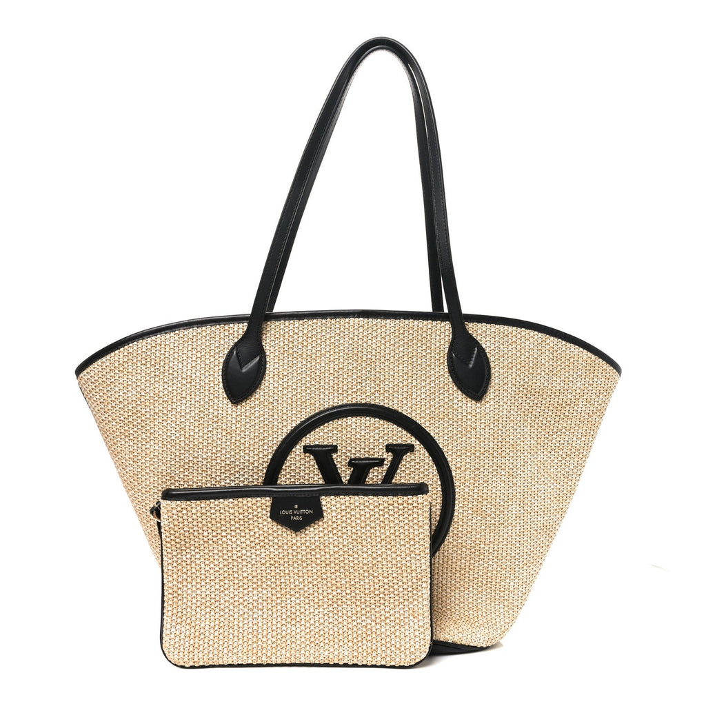 Raffia Saint Jacques Tote Black