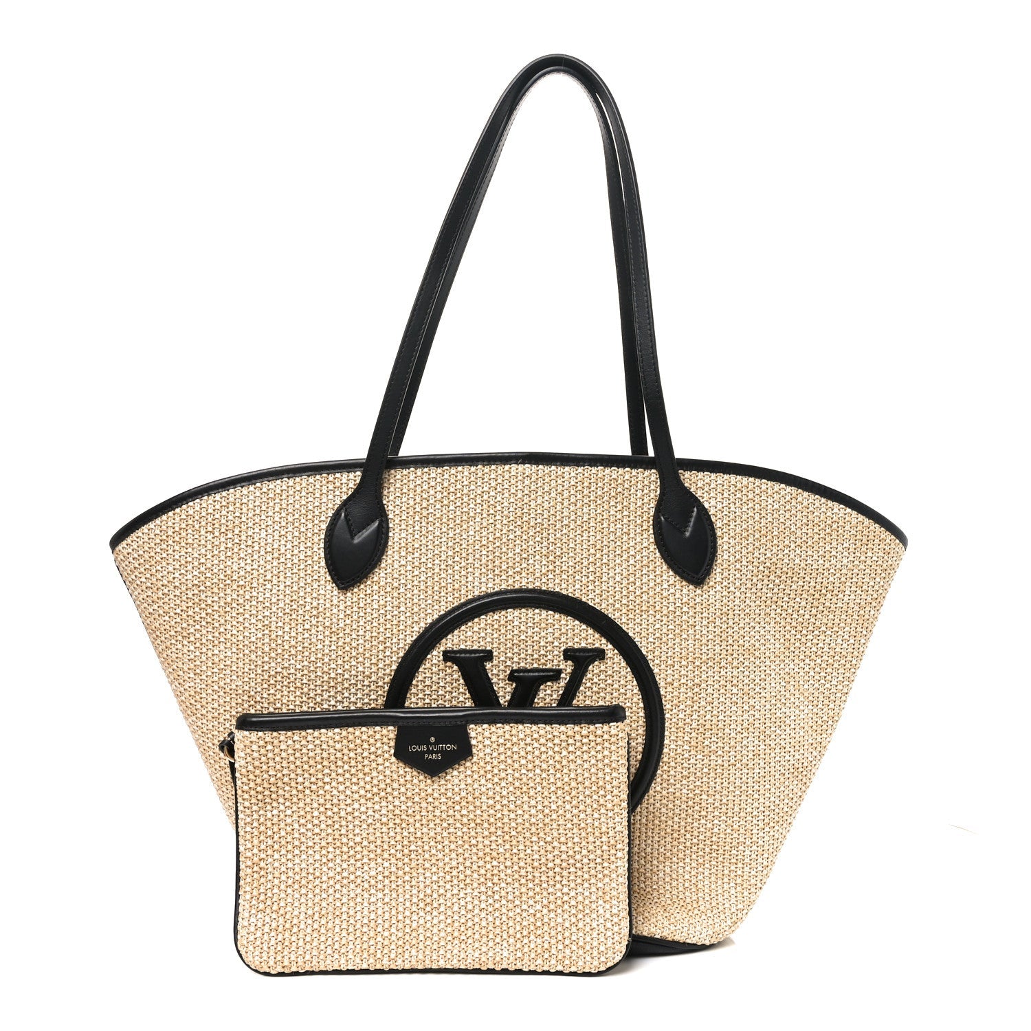 Raffia Saint Jacques Tote Black
